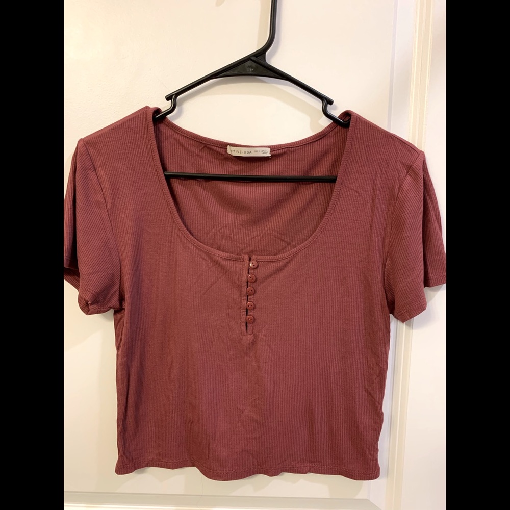 Mauve Crop Top - Size Large
